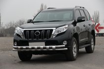 Toyota Land Cruiser Prado 150 2009–2023 Priekšējais aizsargstienis ST016-2 (nerūsējošais tērauds) foto 2