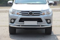 Toyota Hilux 2015– Priekšējais aizsargstienis ST018 (nerūsējošais tērauds) foto 3