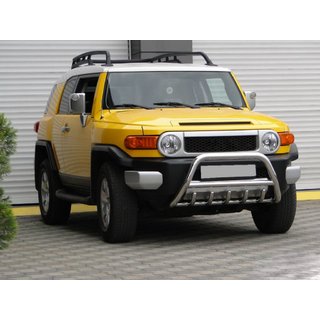 Priekšējais bullbar WT003 (nerūsējošais tērauds) Toyota FJ Cruiser 2006–2022 foto 3