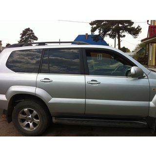 Ārējās logu apdares līstes (6 gab., nerūsējošais tērauds) Toyota Land Cruiser Prado 120 2002–2009 foto 4