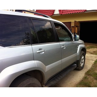 Ārējās logu apdares līstes (6 gab., nerūsējošais tērauds) Toyota Land Cruiser Prado 120 2002–2009 foto 2