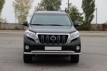 Toyota Land Cruiser Prado 150 2009–2023 Priekšējais aizsargstienis ST014 (nerūsējošais tērauds) 60/42 mm foto 2