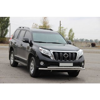 Priekšējais aizsargstienis ST014 (nerūsējošais tērauds) Toyota Land Cruiser Prado 150 2009–2023 foto 4