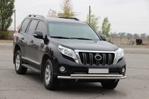 Toyota Land Cruiser Prado 150 2009–2023 Priekšējais aizsargstienis ST014 (nerūsējošais tērauds) 60/42 mm foto 4