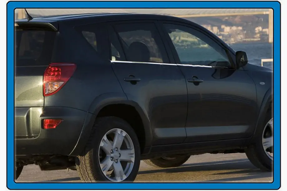 Toyota Rav 4 2006–2013 Ārējās logu apmales (4 gab., nerūsējošais tērauds) Foto 5