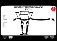 Chevrolet Cruze 2009–2015 Paneļa uzlikas (automāts) Alumīnijs foto 3