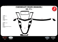 Chevrolet Cruze 2009–2015 Paneļa uzlikas (manuālā kārba) foto 4