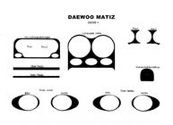 Daewoo Matiz 1998–2008 Instrumentu paneļa uzlikas (1998-2005) Alumīnijs foto 2