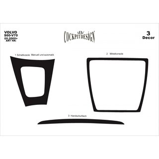 Instrumentu paneļa uzlikas (додаток, 2005-2009) Volvo S60 2000–2009 foto 1