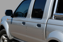 Nissan NP300 1999–2015 Ārējās logu apmales (4 gab., nerūsējošais tērauds) Carmos - turku teras foto 1