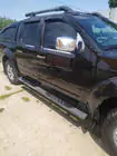 Nissan Navara 2006–2015 Uzlikas logu vēja deflektoriem (2 gab., nerūs. tērauds) foto 4