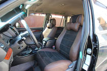 Toyota Land Cruiser Prado 120 2002–2009 Auto sēdekļu pārvalki eko āda + audums + Alcantara Antara A088 (pilns salons) foto 2
