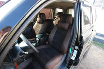 Toyota Land Cruiser Prado 120 2002–2009 Auto sēdekļu pārvalki eko āda + audums + Alcantara Antara A088 (pilns salons) foto 1
