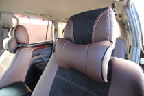 Toyota Land Cruiser Prado 120 2002–2009 Auto sēdekļu pārvalki eko āda + audums + Alcantara Antara A088 (pilns salons) foto 17