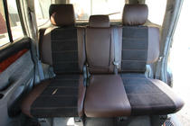Toyota Land Cruiser Prado 120 2002–2009 Auto sēdekļu pārvalki eko āda + audums + Alcantara Antara A088 (pilns salons) foto 6