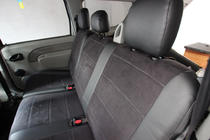 Renault Logan I 2005–2008 Auto sēdekļu pārvalki eko āda+audums+Alcantara Antara A001 (pilns salona komplekts) foto 8