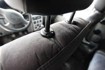 Renault Logan I 2005–2008 Auto sēdekļu pārvalki eko āda+audums+Alcantara Antara A001 (pilns salona komplekts) foto 11