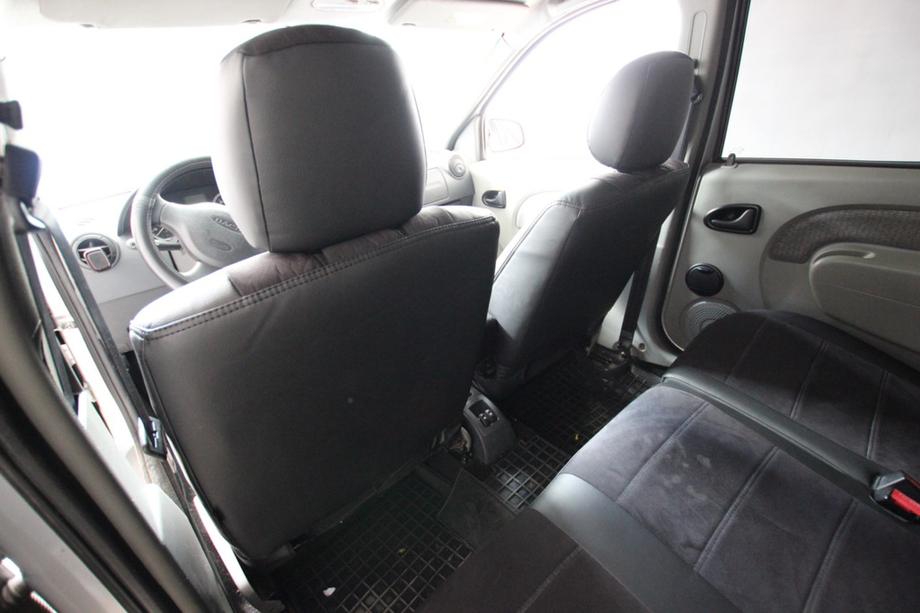 Dacia Logan I 2005–2008 Auto sēdekļu pārvalki eko āda+audums+Alcantara Antara A001 (pilns salona komplekts) Foto 10
