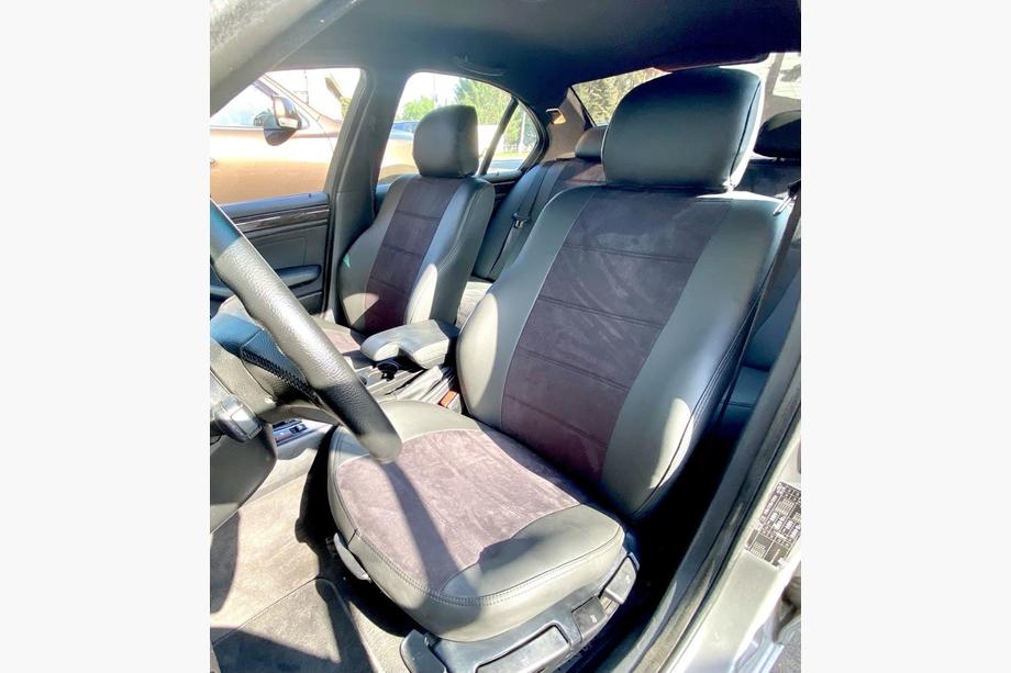 BMW 3. sērija E46 1998–2006 Auto sēdekļu pārvalki eko āda+audums+Alcantara Antara A001 (pilns salona komplekts) Image