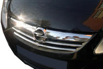 Opel Corsa D 2007–2014 Radiatora režģa uzlikas (3 daļas, nerūsējošais tērauds) foto 1