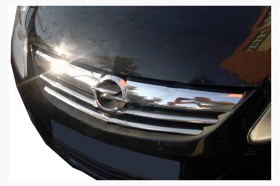 Opel Corsa D 2007–2014 Radiatora režģa uzlikas (3 daļas, nerūsējošais tērauds) Image