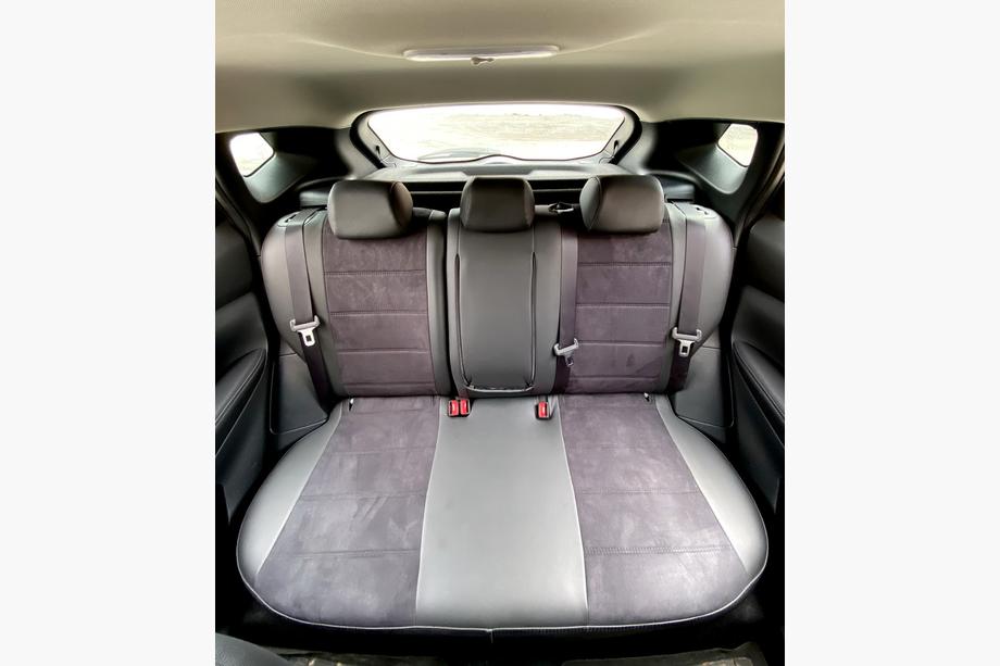 Nissan Qashqai 2014–2021 Auto sēdekļu pārvalki eko āda+audums+Alcantara Antara A001 (pilns salona komplekts) Foto 19