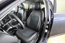 Audi A4 B8 2007–2015 Auto sēdekļu pārvalki eko āda+audums+Alcantara Antara A001 (pilns salona komplekts) foto 7