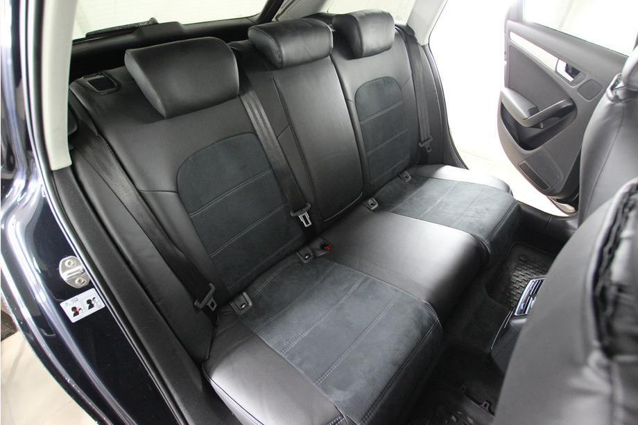 Audi A4 B8 2007–2015 Auto sēdekļu pārvalki eko āda+audums+Alcantara Antara A001 (pilns salona komplekts) Image