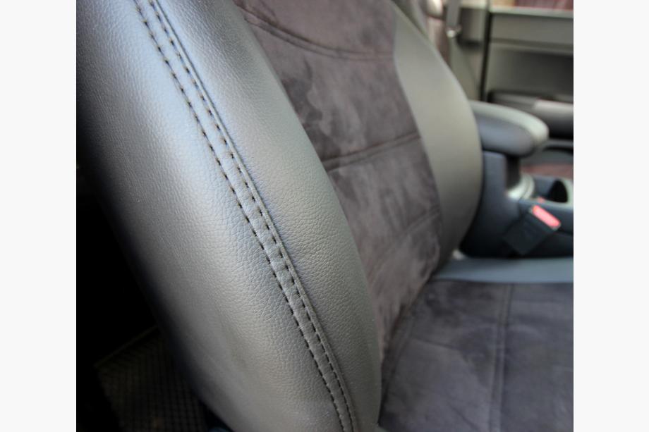 Kia Sportage 2015–2021 Auto sēdekļu pārvalki eko āda+audums+Alcantara Antara A001 (pilns salona komplekts) Foto 19