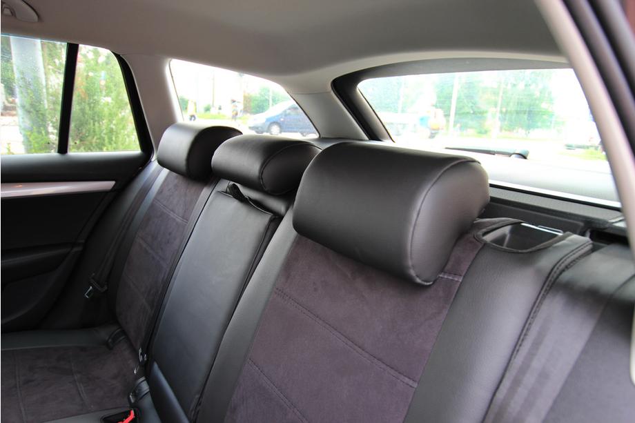 Skoda Octavia III A7 2013–2019 Auto sēdekļu pārvalki eko āda+audums+Alcantara Antara A001 (pilns salona komplekts) Foto 8