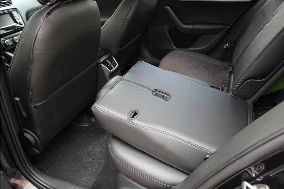 Skoda Octavia III A7 2013–2019 Auto sēdekļu pārvalki eko āda+audums+Alcantara Antara A001 (pilns salona komplekts) Foto 15