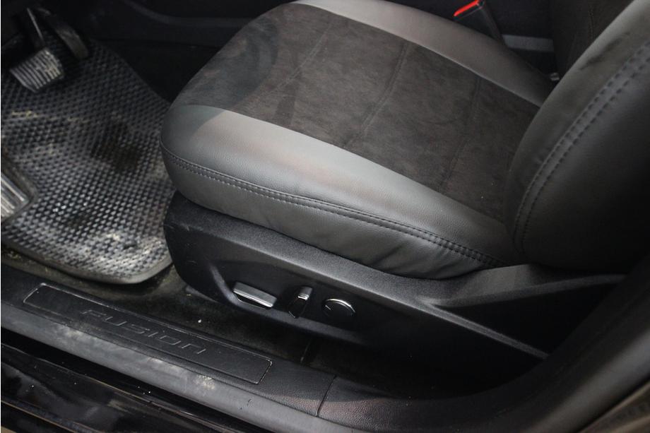 Ford Fusion 2012–2020 Auto sēdekļu pārvalki eko āda+audums+Alcantara Antara A001 (pilns salona komplekts) Foto 8