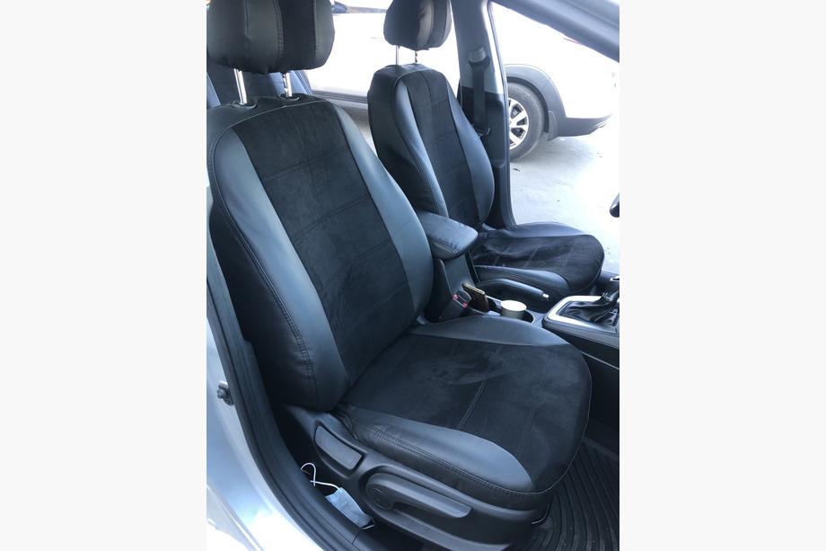 Hyundai Elantra (AD) 2015–2020 Auto sēdekļu pārvalki eko āda+audums+Alcantara Antara A001 (pilns salona komplekts) Foto 5