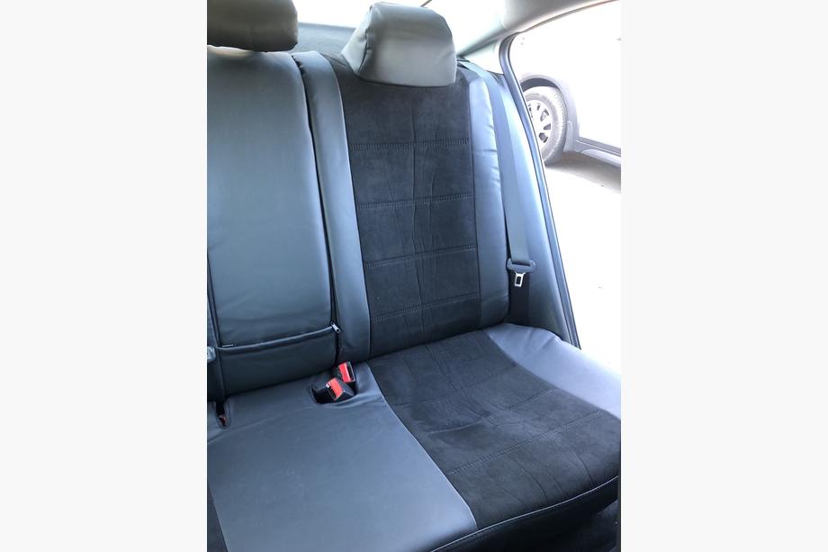 Hyundai Elantra (AD) 2015–2020 Auto sēdekļu pārvalki eko āda+audums+Alcantara Antara A001 (pilns salona komplekts) Foto 2