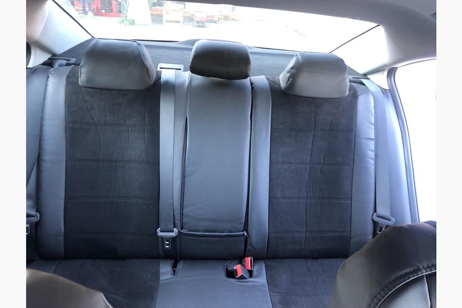 Hyundai Elantra (AD) 2015–2020 Auto sēdekļu pārvalki eko āda+audums+Alcantara Antara A001 (pilns salona komplekts) Foto 4