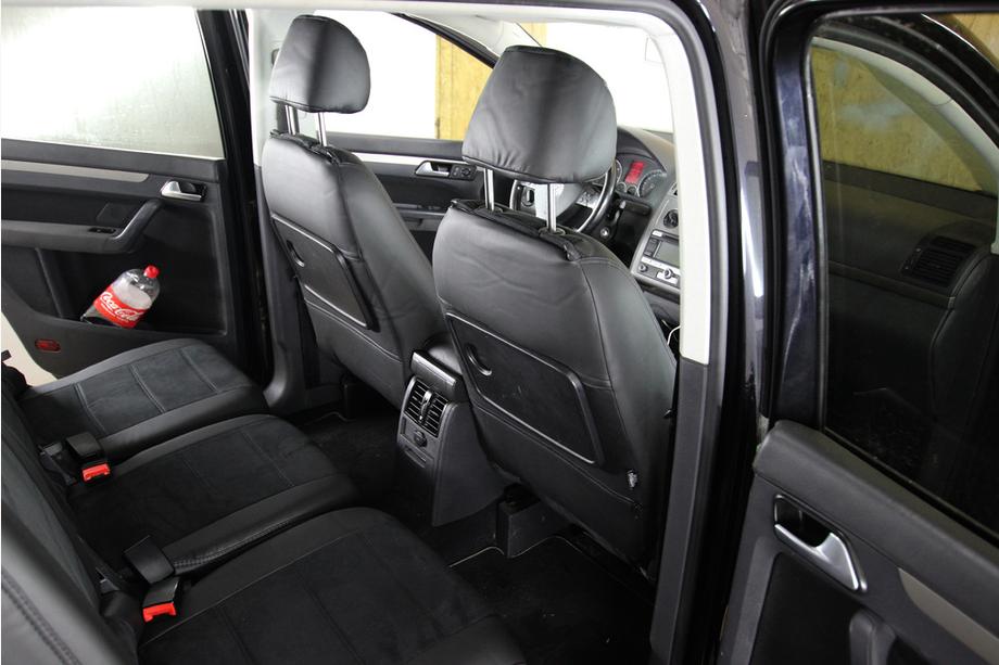 Volkswagen Touran 2003–2010 Auto sēdekļu pārvalki eko āda+audums+Alcantara Antara A001 (pilns salona komplekts) Foto 14