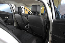 Renault Megane III 2009–2016 Auto sēdekļu pārvalki eko āda+audums+Alcantara Antara A001 (pilns salona komplekts) foto 9