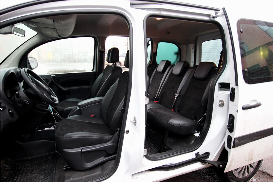 Mercedes Citan 2013–2021 Auto sēdekļu pārvalki eko āda+audums+Alcantara Antara A001 (pilns salona komplekts) Image