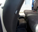 Volkswagen Caddy 2010–2015 Auto sēdekļu pārvalki ekoāda + audums + alkantara Antara A001b (pilns salons) foto 2