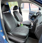 Volkswagen Caddy 2010–2015 Auto sēdekļu pārvalki ekoāda + audums + alkantara Antara A001b (pilns salons) foto 1