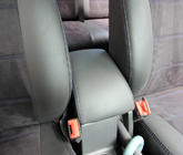 Volkswagen Caddy 2010–2015 Auto sēdekļu pārvalki ekoāda + audums + alkantara Antara A001b (pilns salons) foto 17