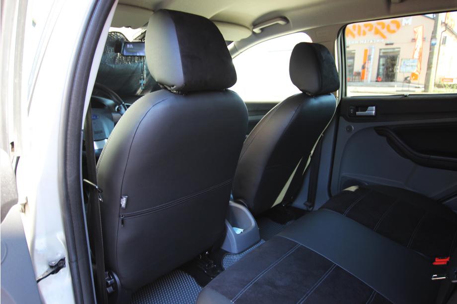 Ford Focus III 2011–2017 Autosēdekļu pārvalki eko āda+audums+antara Antara A001g (pilns salona komplekts) Foto 11