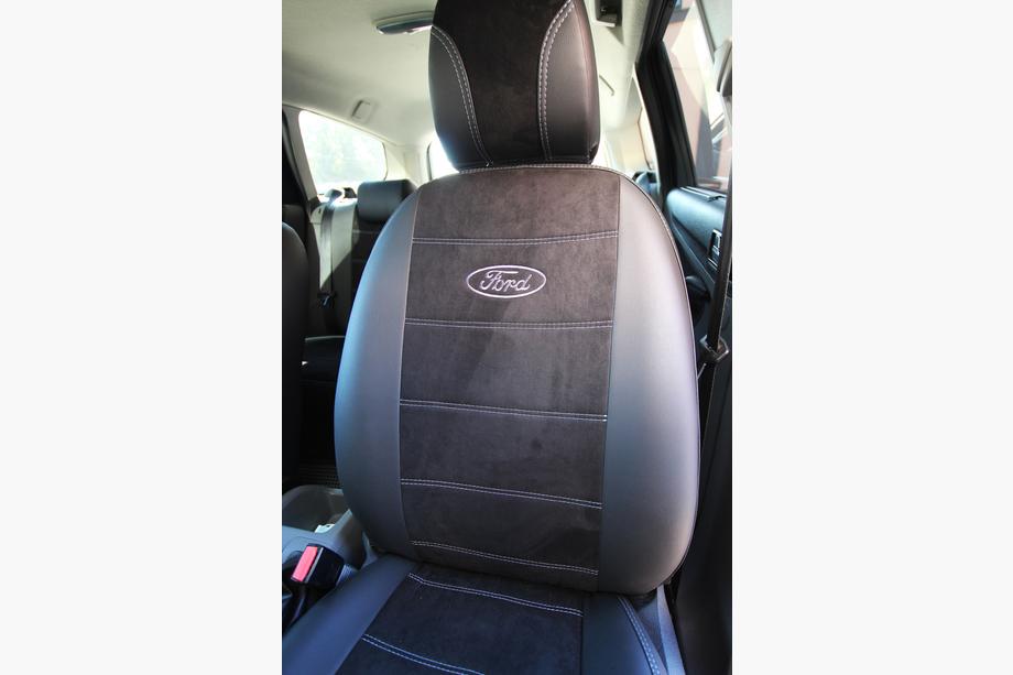 Ford Focus III 2011–2017 Autosēdekļu pārvalki eko āda+audums+antara Antara A001g (pilns salona komplekts) Foto 9