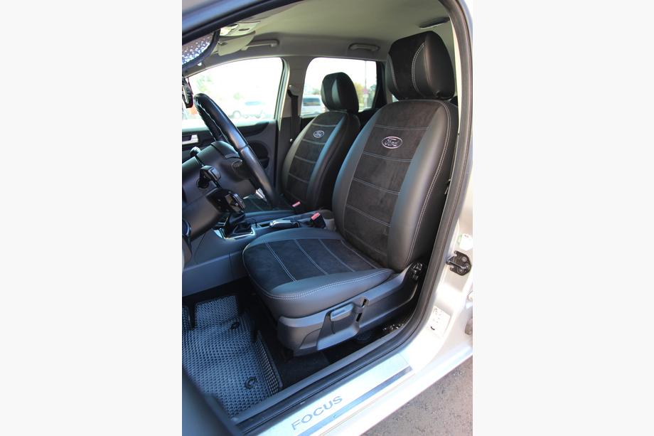 Ford Focus III 2011–2017 Autosēdekļu pārvalki eko āda+audums+antara Antara A001g (pilns salona komplekts) Foto 1