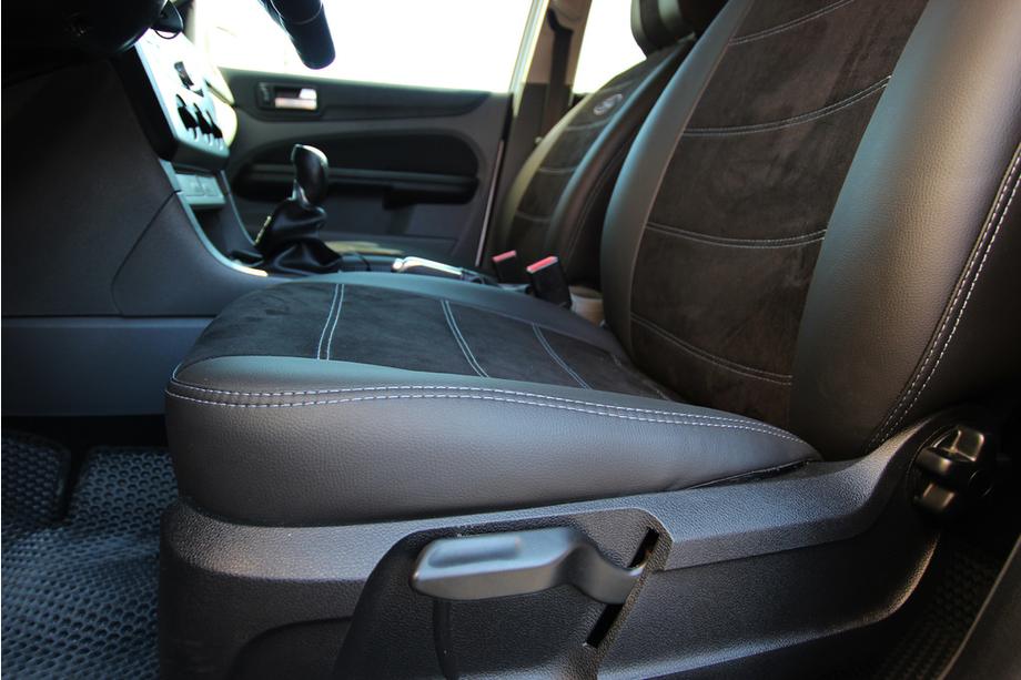 Ford Focus III 2011–2017 Autosēdekļu pārvalki eko āda+audums+antara Antara A001g (pilns salona komplekts) Foto 16