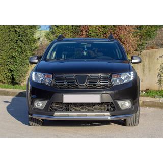 Priekšējais aizsargstienis Texas (60 mm, nerūsējošais tērauds) Dacia Sandero 2013–2020 foto 2