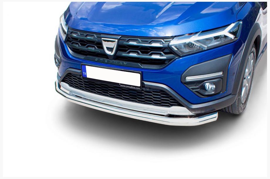 Dacia Sandero 2021– Priekšējais aizsargstienis Texas (60 mm, nerūsējošais tērauds) Foto 1