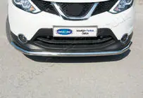Nissan Qashqai 2014–2021 Priekšējais aizsargstienis Texas 2014-2017 (60 mm, nerūsējošais tērauds) foto 1