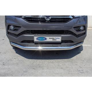 Priekšējais aizsargstienis Texas (76 mm, nerūsējošais tērauds) SsangYong Musso ІІ 2018– foto 2