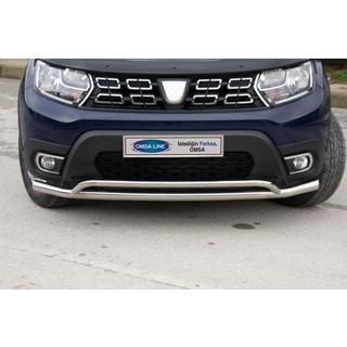 Priekšējais aizsargstienis Vegas (60/42 mm, nerūsējošais tērauds) Dacia Duster 2018–2024 foto 1